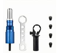 Fonowx Convertitore Rivettatrice con Trapano Elettrico Rivettatore a Mano Unsile Adattatore per Fissaggio Lamiera Officina da Riparazioni Veloci,