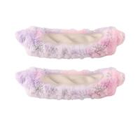 Fonowx Coppia Paralama Pattini Ghiaccio Ice Flanella Morbida Resistente Facile da Applicare Adatta a Hockey Figure Pattinaggio Regalo Casa, Rosa Viola