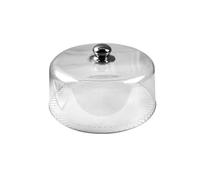 Fonowx Cupola Trasparente per Torte Copritorta, 19.5 10 Cm, Copertura Per Alimenti A Cupola, Stile Moderno E Minimalista, Colore Argento