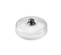 Fonowx Cupola Trasparente per Torte Copritorta, 26.5 5.5 Cm, Copertura Per Alimenti A Cupola, Stile Moderno E Minimalista, Colore Argento