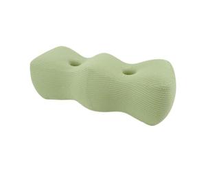 Fonowx Cuscino Elevazione Gambe Sagomato con Scanalature Ergonomiche per Sostegno a Cosce E Polpacci Schiuma Memory Ventilata Fodera Silenziosa E Facile Da P, Verde