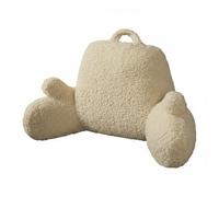 Fonowx Cuscino Schienale Divano in Velluto Cuscino Lettura Cuscino Supporto Lombare Cuscino Braccioli Ergonomico per Colonna Vertebrale con Rivestimento, Giallo Crema, S