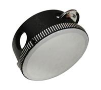 Fonowx da 4 Pollici Compatto di Legno con Sonagli Metallici tile Strumento a Percussione Manuale per Spettacoli di Danza, Nero, 4IN