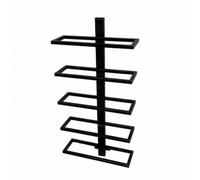 Fonowx da Parete Supporto Bottiglie Metallo Ferro Colore Bronzo con 5 Ripiani Aperti Verticali Montaggio a Muro Cornice Geometrica Resistente