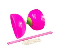 Fonowx Diabolo Cinese Giocattolo Set Gioco Cuscinetto Morbido Materiale PP Resistente Adatto a Allenamento Fitness Coordinazione, Rosa