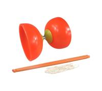 Fonowx Diabolo Cinese Giocattolo Set Gioco Cuscinetto Morbido Materiale PP Resistente Adatto a Allenamento Fitness Coordinazione, Rosso