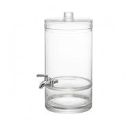 Fonowx Dispenser per Bevande Base Portabibite Stand Rialzato con Struttura a Croce Centrale in Legno per Allestimento Ordinato, GZ1003-6400 Trasparente, 6.4L, H409xD247mm