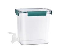 Fonowx Dispenser per Bevande da Frigorifero con Rubinetto Salvaspazio Dispenser D' Fredda Trasparente Grande Capacità per Famiglie, Verde