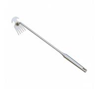Fonowx Estirpatore in Acciaio per Giardino con , Rastrello Diserbante A 5 Denti In Acciaio Inossidabile Lucidato, Lunghezza Circa 47 Cm