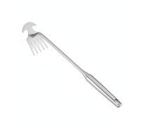 Fonowx Estirpatore in Acciaio per Giardino con , Rastrello Diserbante A 5 Denti In Acciaio Inossidabile Lucidato, Lunghezza Circa 37 Cm