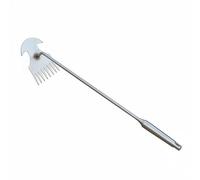 Fonowx Estirpatore in Acciaio per Giardino con , Rastrello Diserbante A 8 Denti In Acciaio Inossidabile Lucidato, Lunghezza Circa 58 Cm