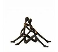 Fonowx Figura con Cornice a Cuore Romantica | Stile Europeo, Scultura con Base a per Camera da Letto, Coppia Che Si Abbraccia