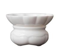 Fonowx Filtro per Tè in Ceramica con Infusore a Forma Doppio Contenitore per Infusione Foglie Sciolte Adatto per Regalo, Liscio