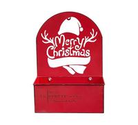 Fonowx Fioriera da Parete Rettangolare in Ferro Vaso da Appendere Decorativo Rustico per Piante Porta Fiori Salvaspazio FESTIVITÀ Natale Comodo da Montare Ad, Cappello Rosso Cavo