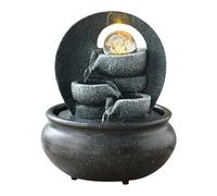 Fonowx Fontana da Tavolo, Cascata Interna, Fontana d'Acqua Illuminata per Camera da Letto, Stile a