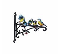Fonowx Gancio da Parete per Cesto Pensile Supporto Pianta Staffa Portavaso Staffa in Forma Robusta per Fiori E Casette Adatto a , Gancio Da Parete Decorativo Con Cinque Cinciallegre Su Ramo