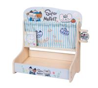Fonowx Giocattolo da Cucina per Bambini Set Alimenti Giocattolo in Legno Cibo Finto per Cucina E Pezzi Colorati Cassetta Contenitore in Faggio Adatto a Gioco di Ruolo Mercatino Gioco Domestico Asilo