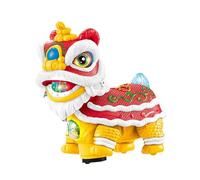 Fonowx Giocattolo Leone Danza Leone Elettrico Effetti Luminosi Musicali Movimenti Dinamici Cultura Orientale Educativa per Bambini Famiglia Celebrazioni, rosso, Taglia unica