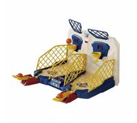 Fonowx Gioco da Tavolo Basket Bambini Mini Arcade Gioco Lancio Palline Basket Gioco Canestro Portatile da Tavolo Gioco a Due, Macchina da Basket A Doppio Tiro con Luci, Musica E Segnapunti, 4 Palline