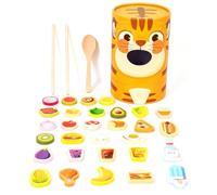 Fonowx Gioco di Simulazione per Bambini Set Giocattolo Finto Alimentazione Animale Bacchette Sviluppo Abilità Motorie Funzione Educativa Adatto a Interazione