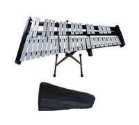 Fonowx Glockenspiel a Percussione Metallofono Xilofono Tastiera Studenti 37 Note Cromatiche Barre in Alluminio Tono Definito Telaio Stabile con Mazzuole, Con Supporto