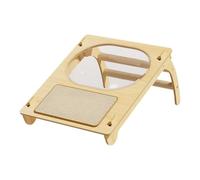 Fonowx Graffio di Gatto in Legno e Tela di Arrampicata Gatto Salotto garzone Resistente alla Finestra Multiuso per Gatti Interni Gattino
