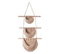 Fonowx Hanging Wall Basket, Hanging Fruit Baskets, Bohemian Handwoven Vegetable Holder, Hanging Basket, Potato Storage Snack Tray, 3 Pneumatici Cachi