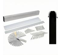 Fonowx Industrial Leveler Kit Attrezzi Chitarra Set Luthier Righello Dritto Livellatore Tasti Spessimetro Metallico Confezione Compatta 46x10x8cm 440g con Sacca Adatto per Trasporto Officina Concerti