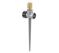 Fonowx Irrigation Spray Nozzle Irrigatore Giardino Spruzzatore Irrigazione Ugello Spruzzo Testina Ottone con Angolo Regolabile E Base a Picchetto per, Grigio Argento