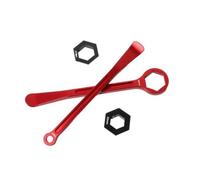 Fonowx Leva Smonta Copertoni con Attacco a 32 Mm E Inserti 22 Mm in Alluminio di Alta Resistenza per Riparazione Rapida Ruote E Veicoli Fuori Adatta Emergenza, Rosso