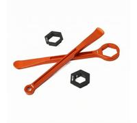 Fonowx Leva Smonta Copertoni con Attacco a 32 Mm E Inserti 22 Mm in Alluminio di Alta Resistenza per Riparazione Rapida Ruote E Veicoli Fuori Adatta Emergenza, Arancione