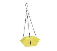 Fonowx Mangiatoia con Abbeveratoio E Vasca per Uccelli per Decorazioni da Appendere All'albero, Giallo