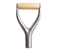 Fonowx Manico di Ricambio per, Manico Ergonomico in Legno E Ferro per Scavare E Rastrellare Comodamente in Giardino, Lavori Agricoli, Campeggio, Uso Do