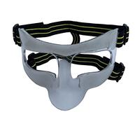 Fonowx Maschera Protettiva Naso Basket Maschera Facciale Maschera Maschera Regolabile Materiale PC Ergonomico per Protezione Naso Adatta a Ragazzi S, Nero Giallo, 15 cm x 9 cm