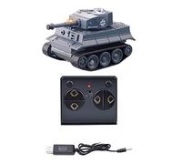 Fonowx Mini Carro Armato Giocattolo Telecomandato Razzo Veicolo Traccia Militare Plastica Elettronica Adatto per Bambini Regalo Gioco Domestico, Grigio