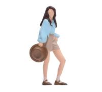 Fonowx Miniatura, Statuetta di Ragazza, Modello Tiny People, Capelli Lunghi, Scena di Diorama, Accessorio in Resina, Personaggio Romanziere, Scultura 3D, ADA