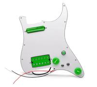 Fonowx Music Pickup Panel Piastra Battipenna Assemblata Pickup Humbucker Mini Humbucker con Alnico 5 Pannello PVC Fori Predisposti Viti Incluse Doppio Coil, Verde