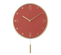 Fonowx Orologio da Parete | Funzionamento Silenzioso, Profilo Circolare Sottile, Orologio da Parete Moderno con Pendolo, per Studio, Pendolo Lungo