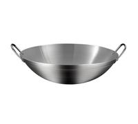 Fonowx Padella Wok Acciaio Inox Resistente, 40CM | Senza Rivestimento, Versatile, per Ristorante, Chef
