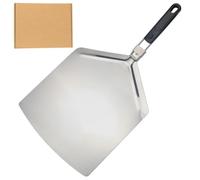 Fonowx Paletta per Pizza in Alluminio Paletta Spatola Pala Utensile con Pala Piatta E Rinforzo Vicino al Manico per Stabilità Nel Trasporto di Torte Adatta per Cucina Domestica Serate a Pietra