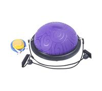 Fonowx Palla da Equilibrio Semisfera Instabile Palla per Esercizi Attrezzo per Ginnastica con Bande di Resistenza Integrate Adatta per Squat Affondi E, Viola