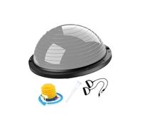 Fonowx Palla di Equilibrio con Elastico di Resistenza - Mezza Palla da Ginnastica - Attrezzo per L'allenamento Dell'equilibrio per La Ginnastica, Grigio