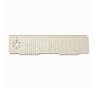 Fonowx Paraschizzi Lavello Tappetino Rubinetto Silicone Protezione Contro Spruzzi Paraschizzi Acqua Superficie Testurizzata Gancio con Foro Integrato Sottile Adatto a Cucina Bagno, Bianco Riso