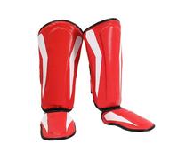 Fonowx Parastinchi, Protezioni per Le Gambe E Protezioni per Il Collo del Piede per Muay Thai E Kickboxing, Rosso l