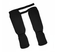 Fonowx Parastinco Arts Protettore Gambale Calzare Compressione Schiuma Realizzato in PU Adatto Ad Adulti E Adolescenti per Sessioni di Sparring Esercizi, Black, M