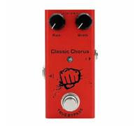 Fonowx Pedale Passaggio Bypassaggio Resistente | Pedalboard-Friendly, Pedale Effetto per Chitarra, Footswitch, Sala Prove, Chitarristi, Rosso,