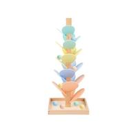 Fonowx Percorso Cascata per Palline in Legno Senza Schermo, Giocattolo a Rampe a Petalo con Palline Rotolanti, Sicuro, per Aula Scolastica, Stile A