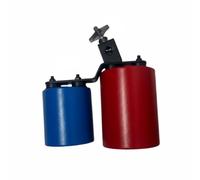 Fonowx Percussione Strumento a Doppio Tamburo Conga Bongo Corpo Collegato con Staffa Regolabile in Plastica E Lega di Zinco Adatto per Esercizi Tecnici, Rosso, Blu