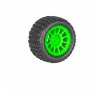 Fonowx Pneumatici Rc Auto 1/18 Ruote Ricambio Cerchi Compresi Materiale Plastica Aderenza su Fondo Irregolare Guida Fluida Adatti per Backyard Uscite all’Aperto Percorsi Sconnessi, Verde