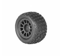 Fonowx Pneumatici Rc Auto 1/18 Ruote Ricambio Cerchi Compresi Materiale Plastica Aderenza su Fondo Irregolare Guida Fluida Adatti per Backyard Uscite all’Aperto Percorsi Sconnessi, Nero